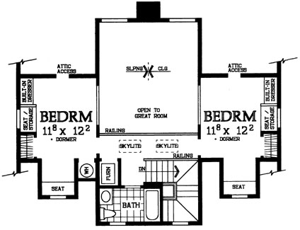 upper floor house blueprint