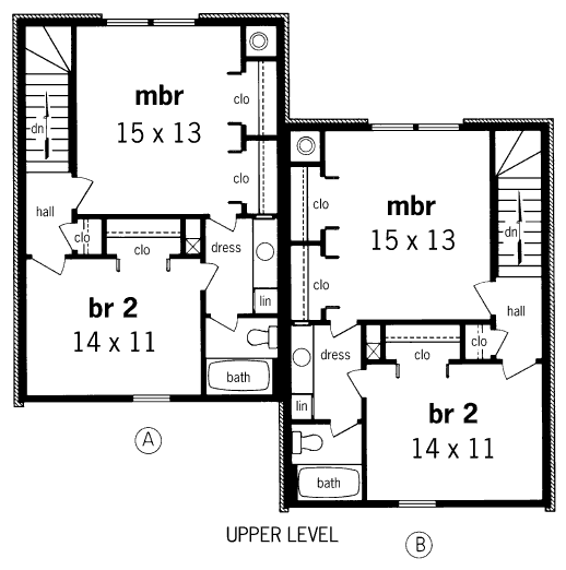 upper floor house blueprint