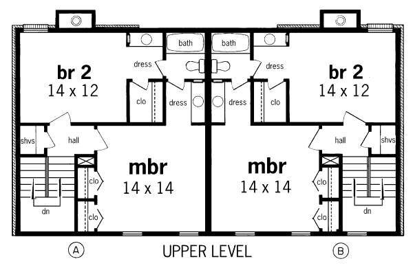 upper floor house blueprint