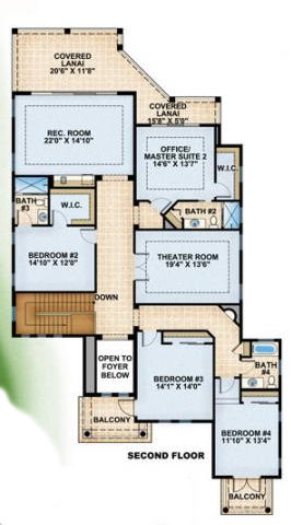 upper floor house blueprint