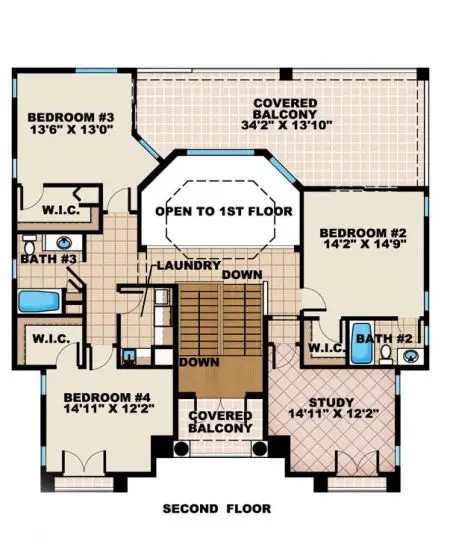 upper floor house blueprint
