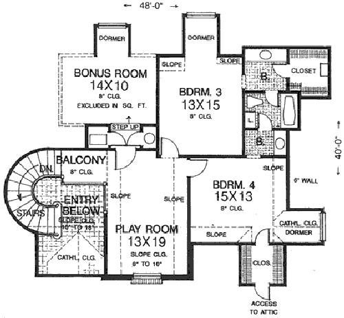 upper floor house blueprint