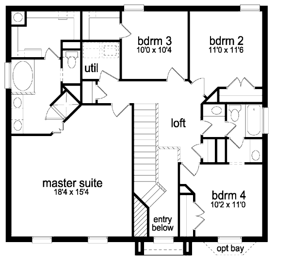 upper floor house blueprint