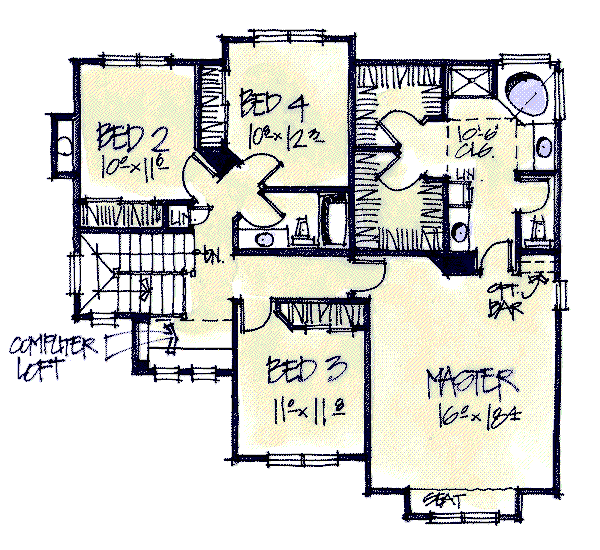 upper floor house blueprint