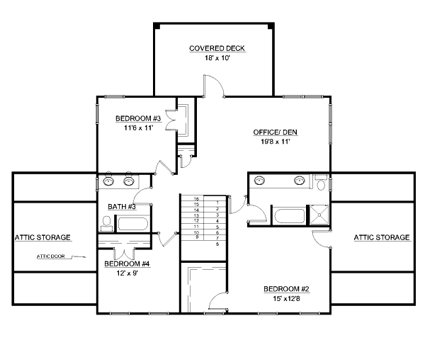 upper floor house blueprint