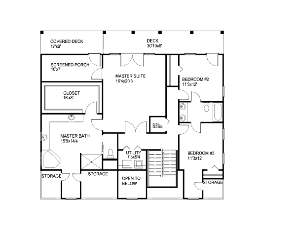 upper floor house blueprint