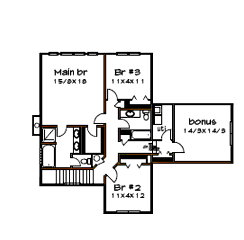 upper floor house blueprint