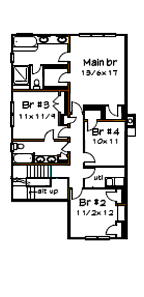 upper floor house blueprint