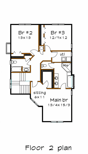 upper floor house blueprint
