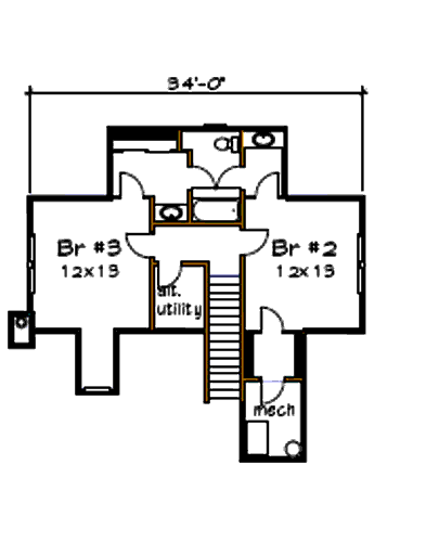 upper floor house blueprint