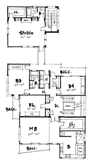 upper floor house blueprint