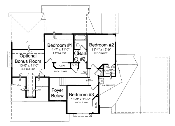 upper floor house blueprint