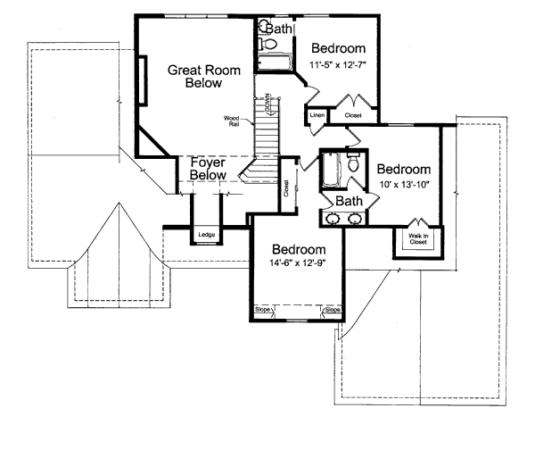 upper floor house blueprint