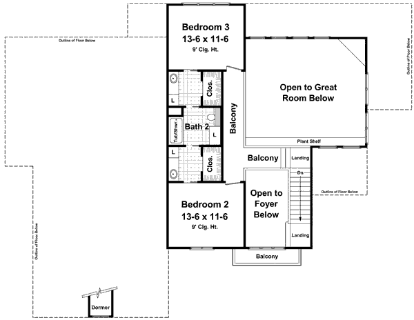 upper floor house blueprint