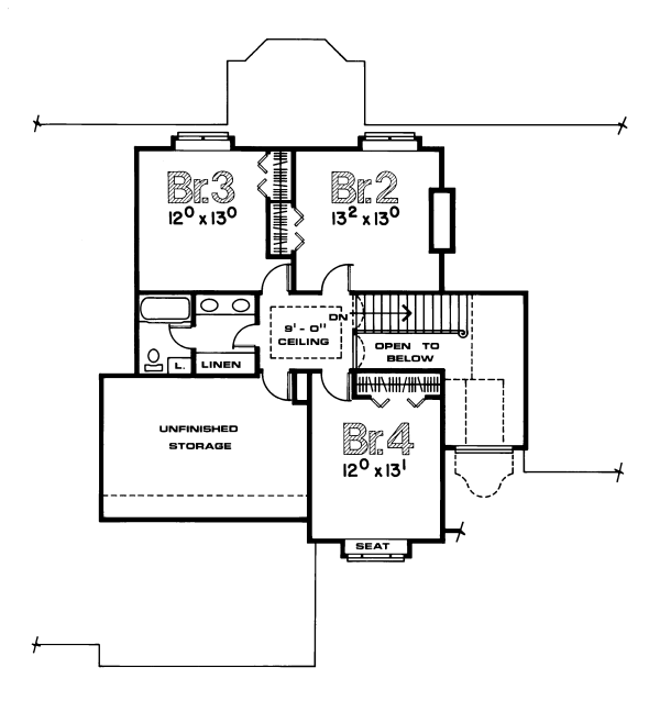 upper floor house blueprint