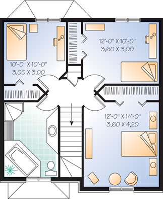 upper floor house blueprint