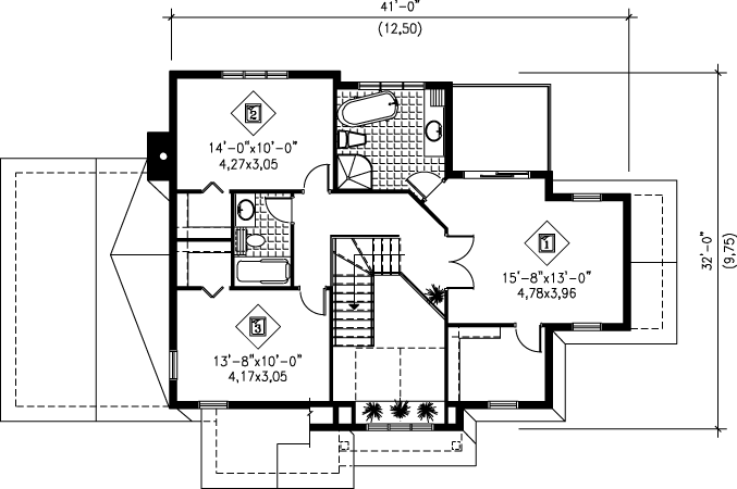 upper floor house blueprint