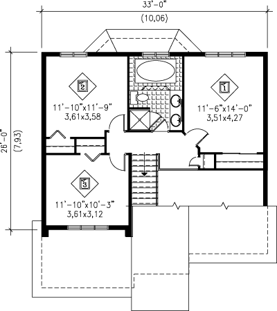 upper floor house blueprint