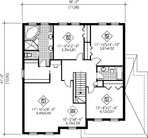 upper floor house blueprint