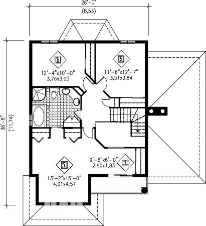 upper floor house blueprint