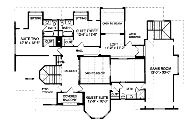 upper floor house blueprint