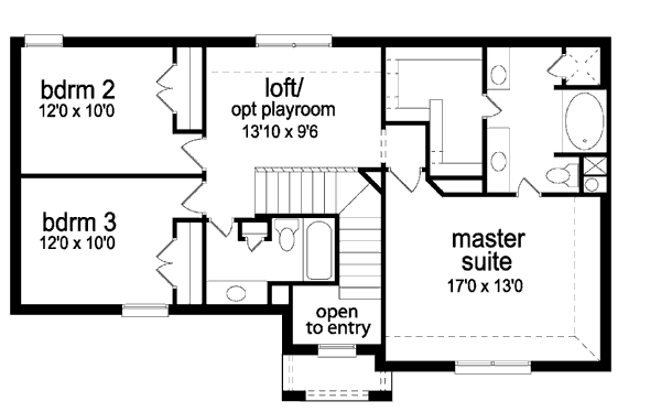upper floor house blueprint