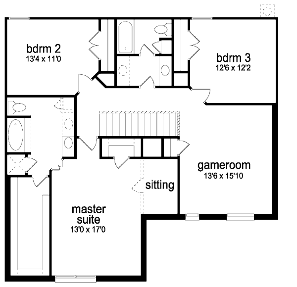 upper floor house blueprint