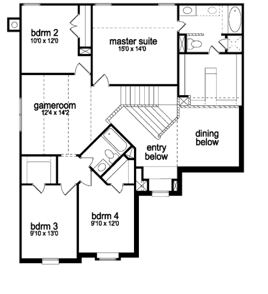 upper floor house blueprint
