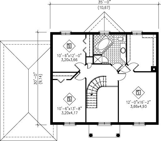 upper floor house blueprint