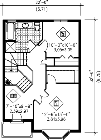 upper floor house blueprint