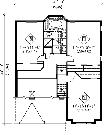 upper floor house blueprint