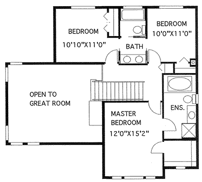 upper floor house blueprint
