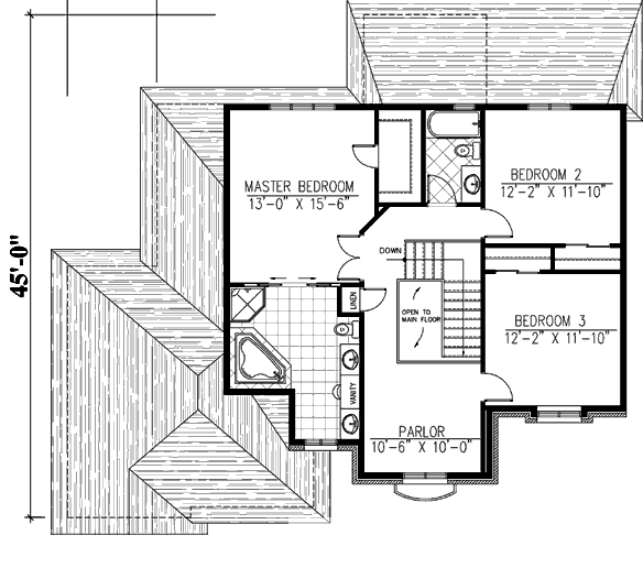 upper floor house blueprint