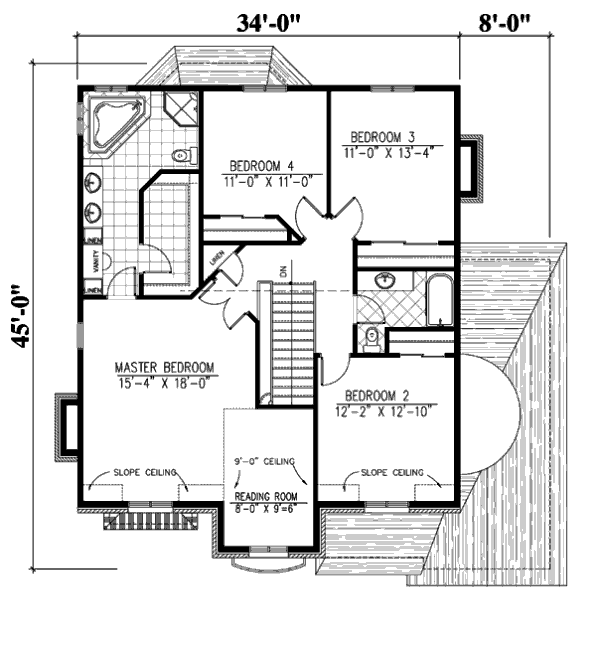 upper floor house blueprint