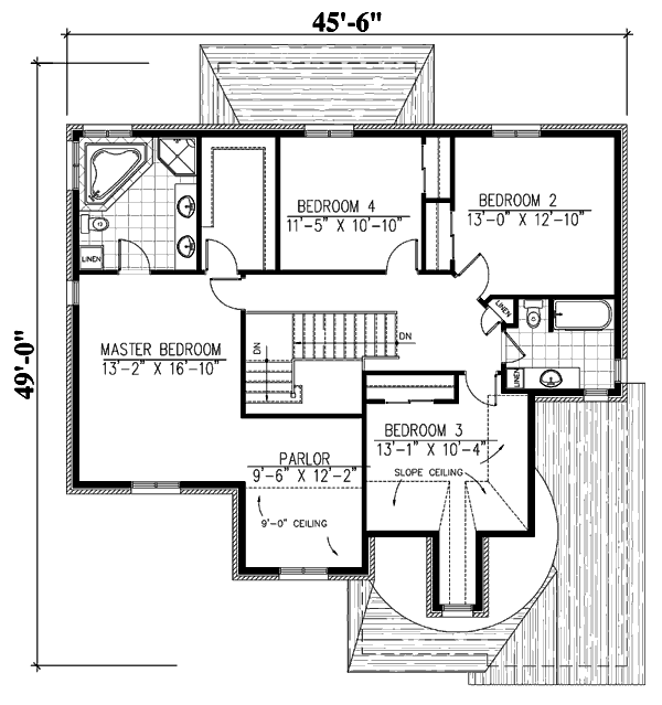 upper floor house blueprint