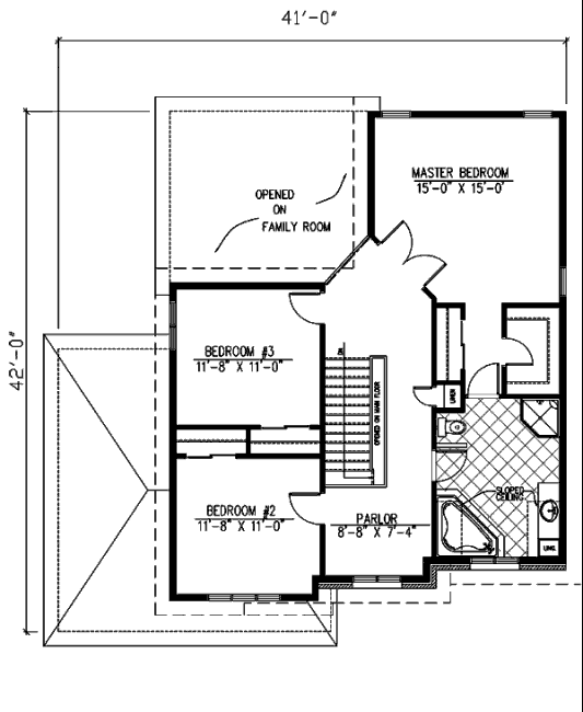 upper floor house blueprint