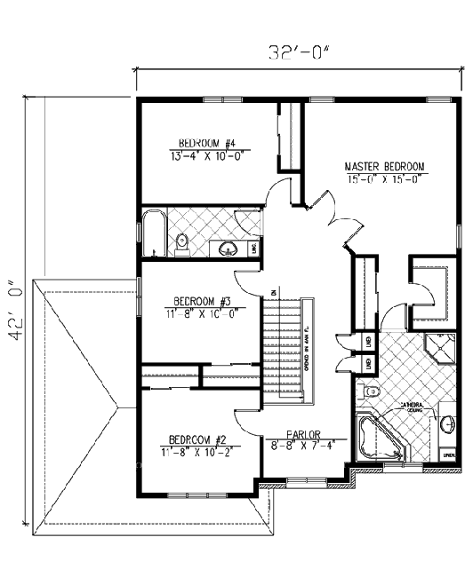 upper floor house blueprint