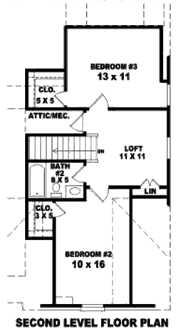 upper floor house blueprint