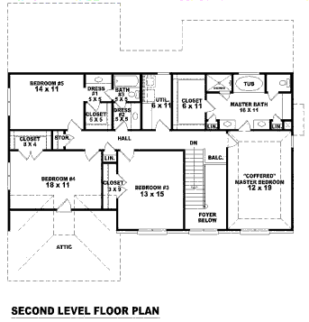 upper floor house blueprint