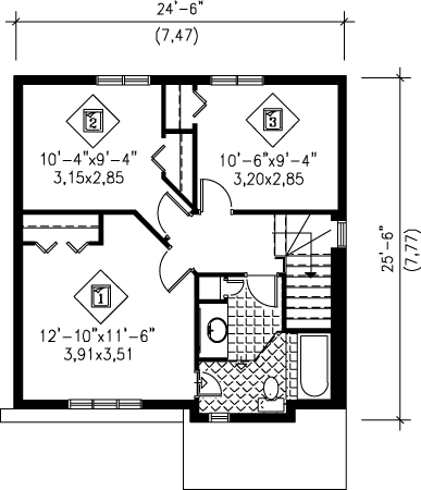 upper floor house blueprint