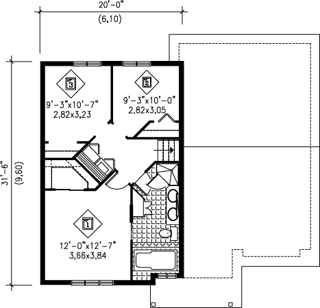 upper floor house blueprint