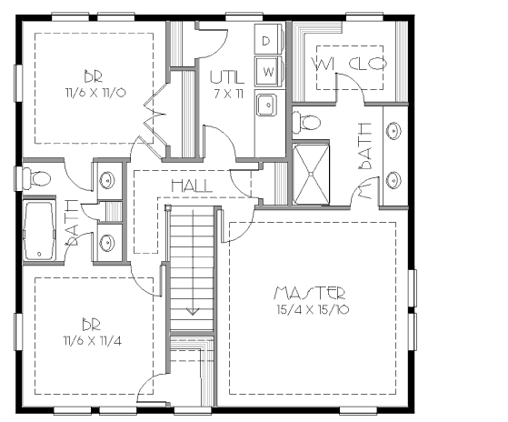 upper floor house blueprint