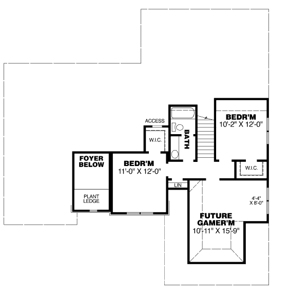 upper floor house blueprint
