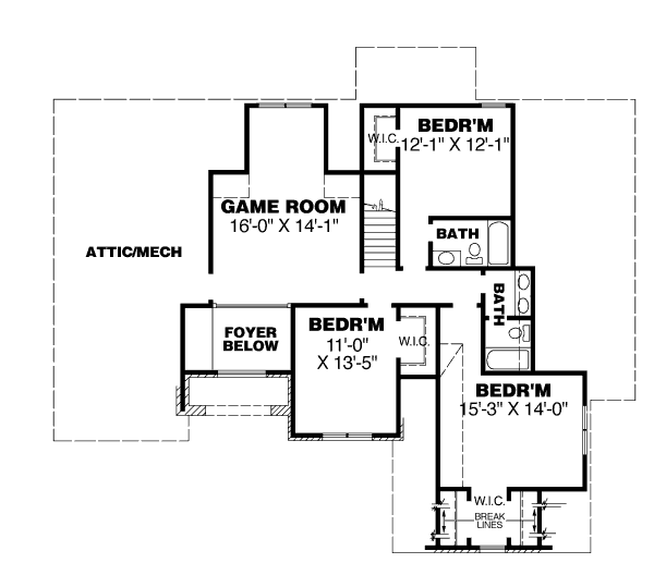 upper floor house blueprint