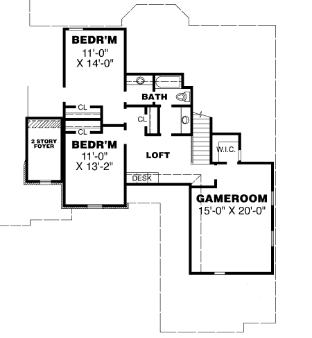 upper floor house blueprint
