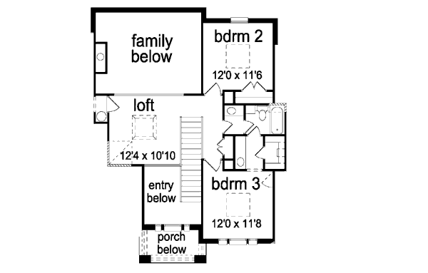 upper floor house blueprint