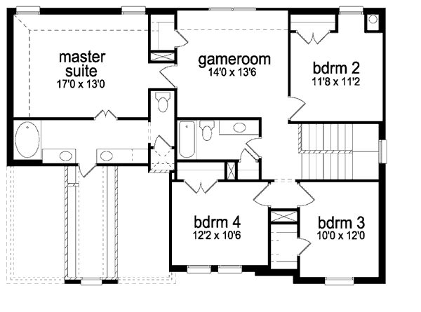 upper floor house blueprint