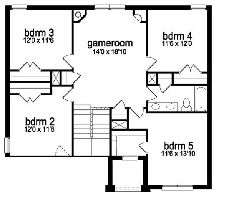 upper floor house blueprint