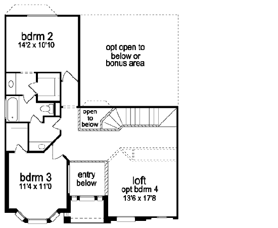 upper floor house blueprint