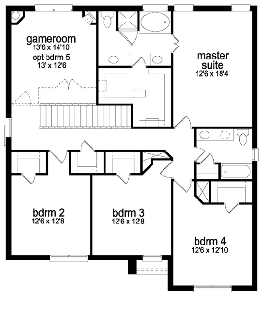 upper floor house blueprint